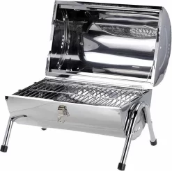 BBQ Collection Houtskoolbarbecue - Cilinder - Chroom -Thuis-BBQ 1200x1193