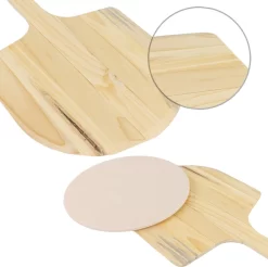 MaxxHome Pizzasteen - BBQ Steen - Maximum Te Verhitten Tot 600 Graden - ⌀33 - Incl. Houten Schep -Thuis-BBQ 1200x1195 8