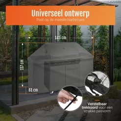 GrillX Barbecue Hoes - 145 X 61 X 117cm - BBQ Hoes Waterdicht - Beschermhoes Inclusief Trekkoord - BBQ Accesoires -Thuis-BBQ 1200x1200 1014