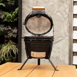 BluMill Kamado BBQ Egg - Kamado 13 Inch - Incl. Vlees Thermometer - Houtskoolbarbecues - Zwart - Ø 27cm -Thuis-BBQ 1200x1200 150
