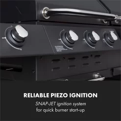 Klarstein Kingsville Double Barbecue - Houtskool- En Gasbarbecue - Smoker BBQ - Inclusief Deksels En Thermometer - Met 2 Roosters - Zwart 15 Klarstein Kingsville Double Barbecue - Houtskool- En Gasbarbecue - Smoker BBQ - Inclusief Deksels En Thermometer - Met 2 Roosters - Zwart -Thuis-BBQ 1200x1200 166