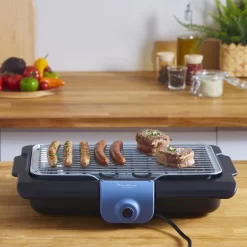 Moulinex BG134812 Barbecue Tafelblad Electrisch 2100W Zwart, Blauw, Zilver Barbecue -Thuis-BBQ 1200x1200 241