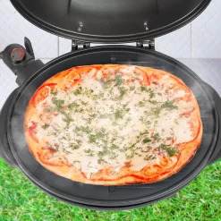 KitchenBrothers Elektrische BBQ - Met Grillplaat - Anti-aanbaklaag - Incl. Plank/Houders - Grilloppervlak 46,5x33,8cm - Tot 300°C - 2400W - Zwart -Thuis-BBQ 1200x1200 243