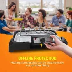 Aigostar Lava 30LDQ - Elektrische Grill - BBQ - Tafel Barbecue - Grilloppervlakte 41 X 24 Cm - 2000 Watt -Thuis-BBQ 1200x1200 254