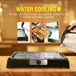 Aigostar Lava 30LDQ - Elektrische Grill - BBQ - Tafel Barbecue - Grilloppervlakte 41 X 24 Cm - 2000 Watt -Thuis-BBQ 1200x1200 256