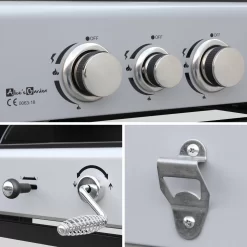 Alice's Garden Houtskool Barbecue - Grilloppervlak (LxB) 41 X 44 Cm - Gas En Houtskool - 3 Branders - Marsac Zwart -Thuis-BBQ 1200x1200 3