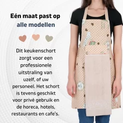 Merkloos Tulipa Keukenschort Met Handdoek | Coffee | Kookschort - 55 X 75cm | Handdoek - 30 X 50 | Keukenschort Dames | Keukenschort Voor Vrouwen | Katoen -Thuis-BBQ 1200x1200 318