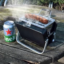 Mikamax Draagbare Mini BBQ - Barbecue - 's Werelds Kleinste Barbecue - Past In Je Broekzak - 18 × 6 × 15,5 Cm - 714 Gram - Mat Zwart -Thuis-BBQ 1200x1200 32