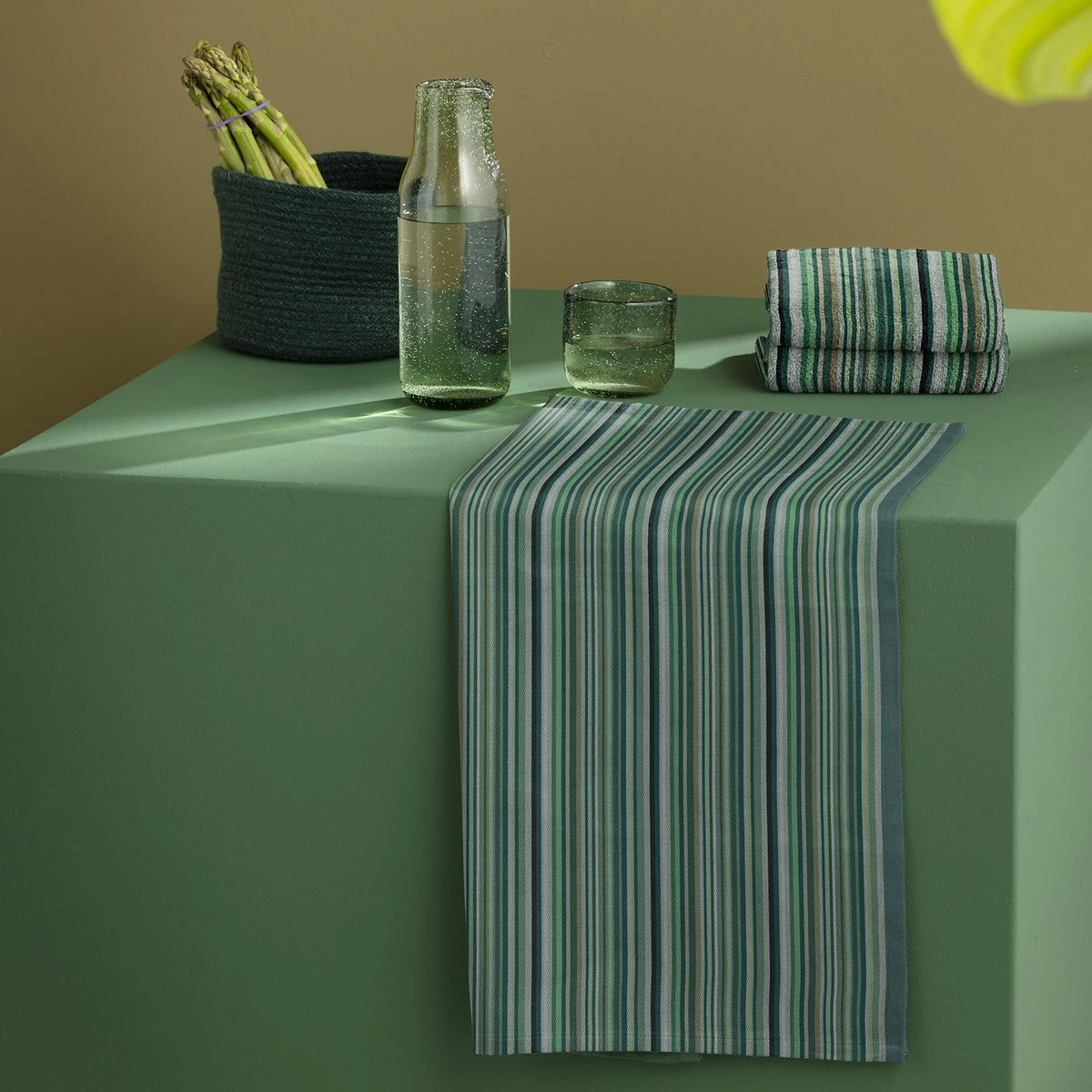 DDDDD Theedoek Over The Rainbow - 60x65 Cm - Green - 6 Stuks 3 DDDDD Theedoek Over The Rainbow - 60x65 Cm - Green - 6 Stuks - Afbeelding 3