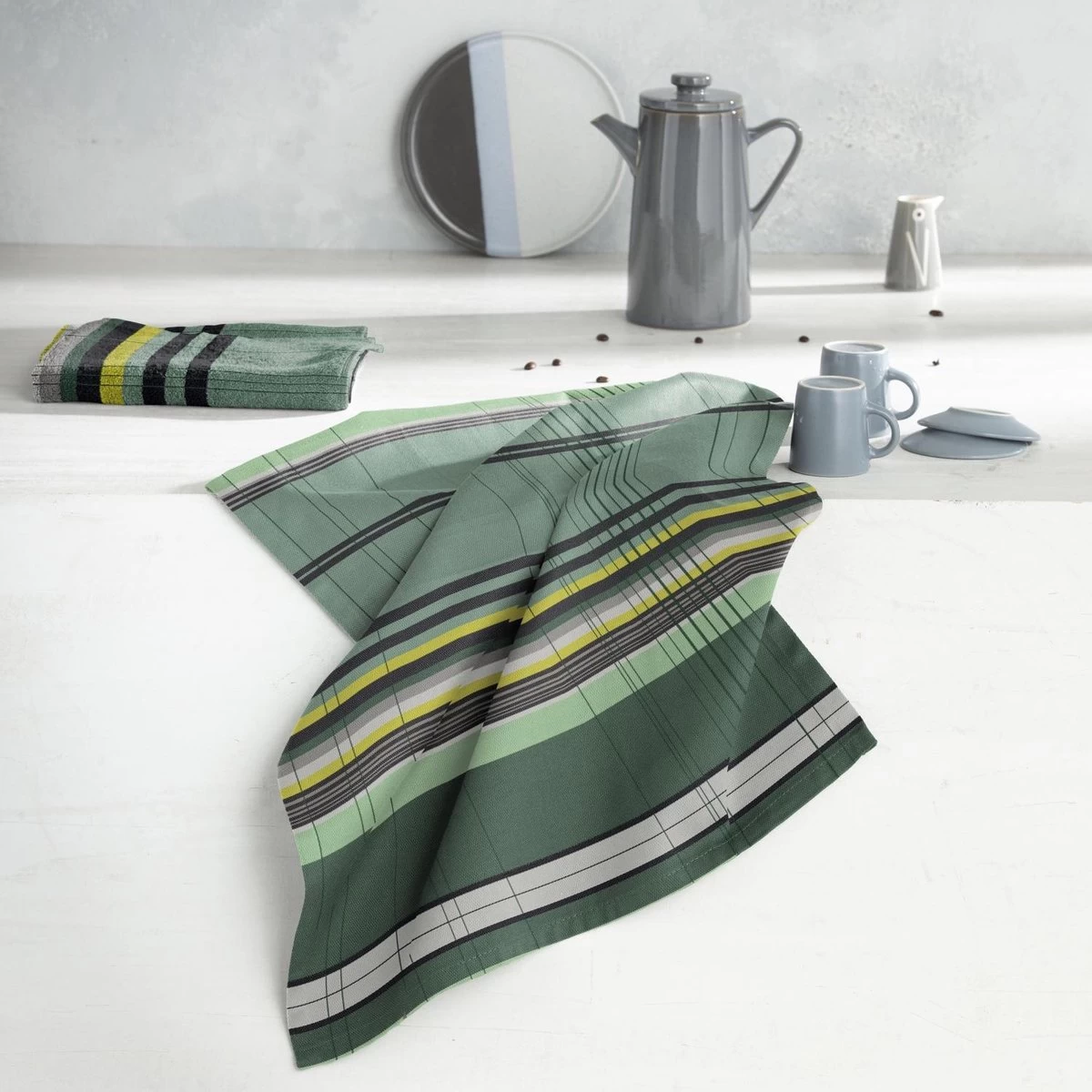 DDDDD Helsinki - 2 Theedoeken & 2 Keukendoeken - Mint Green 4 DDDDD Helsinki - 2 Theedoeken & 2 Keukendoeken - Mint Green - Afbeelding 4