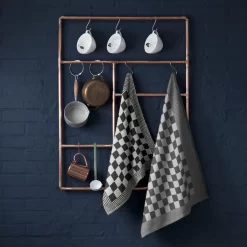 Droomtexiel® Horeca Kwaliteit Katoenen Theedoeken & Keukendoeken Set - 6x Theedoeken + 6x Keukendoeken - Zwart Wit - -Thuis-BBQ 1200x1200 391