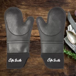 Ovenwanten - 2 Stuks - Bescherming Tot 230 °C - Zwart - Siliconen - Flexibel -Thuis-BBQ 1200x1200 420