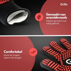 GrillX Hittebestendige Handschoenen - 2 Stuks - Ovenwanten - BBQ Handschoenen Tot 500°C - Ovenhandschoenen - BBQ Accesoires -Thuis-BBQ 1200x1200 422