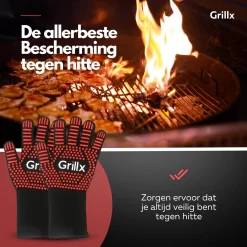 GrillX Hittebestendige Handschoenen - 2 Stuks - Ovenwanten - BBQ Handschoenen Tot 500°C - Ovenhandschoenen - BBQ Accesoires -Thuis-BBQ 1200x1200 426