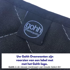 Gohh 2 Canvas Ovenhandschoenen Ovenwanten Zwart - 33 Cm (tot 300 Graden) -Thuis-BBQ 1200x1200 429