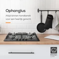 KitchenLove Ovenwanten - 2 Stuks Ovenhandschoenen - Hittebestendig Tot 250 °C - Siliconen - Zwart -Thuis-BBQ 1200x1200 443