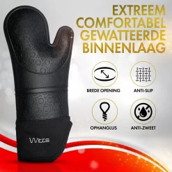WITTS Ovenwanten - Bescherming Tot 230 °C - Siliconen Ovenhandschoenen - 2 Stuks -Thuis-BBQ 1200x1200 468