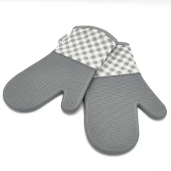 Kitchen4you Ovenwanten - Hoge Kwaliteit - Ovenhandschoenen - Grijs - Siliconen - Katoen -Thuis-BBQ 1200x1200 473