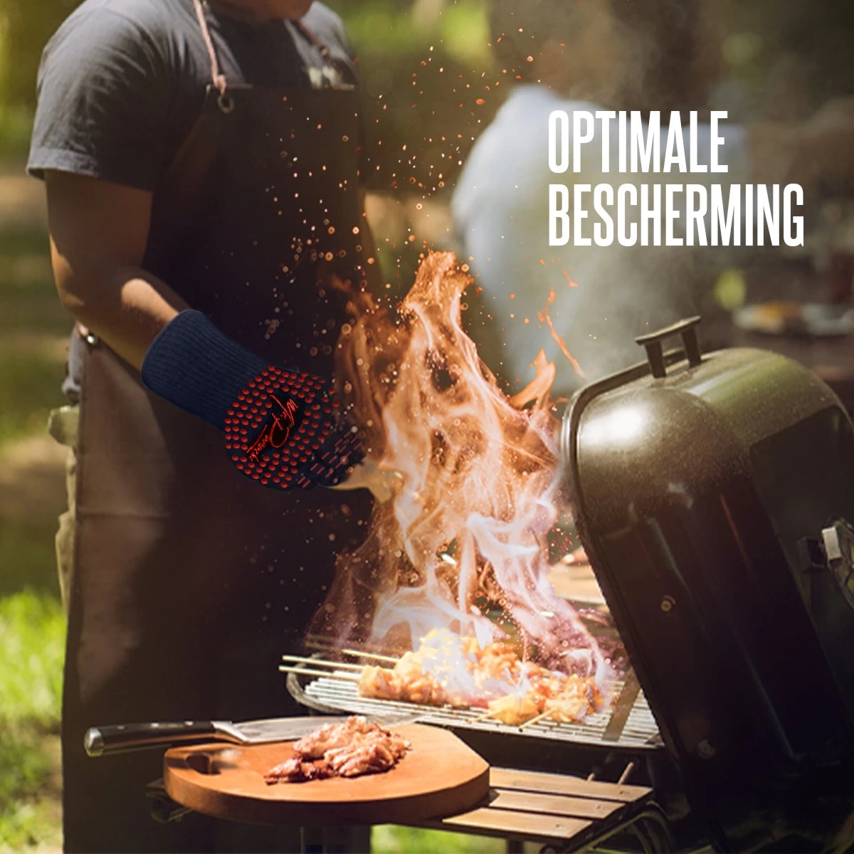 MR. PANACHE Premium BBQ Handschoenen - Ovenhandschoenen - Hittebestendig Tot 500°C - Maximale Grip - Extra Lang Manchet 5 MR. PANACHE Premium BBQ Handschoenen - Ovenhandschoenen - Hittebestendig Tot 500°C - Maximale Grip - Extra Lang Manchet - Afbeelding 5