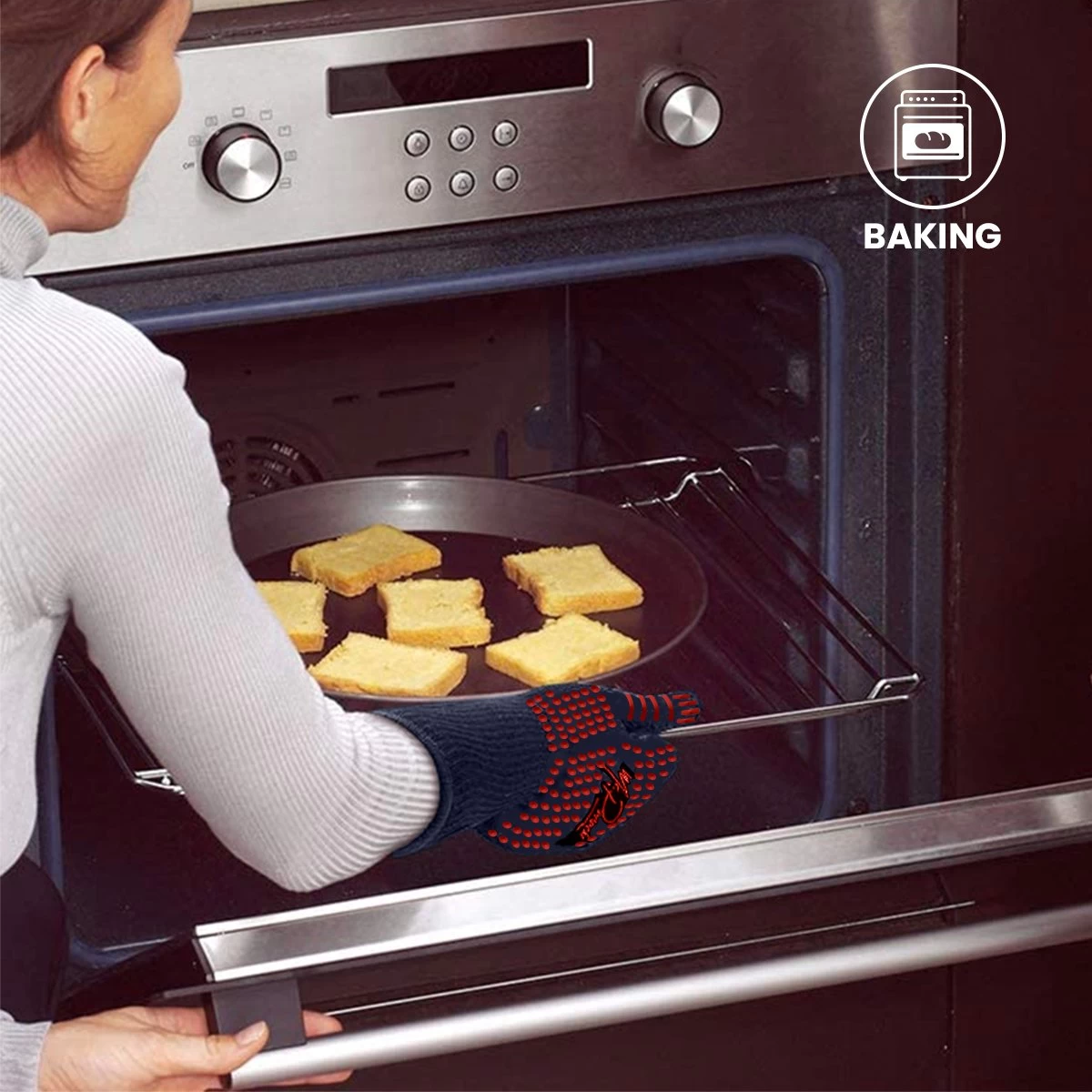 MR. PANACHE Premium BBQ Handschoenen - Ovenhandschoenen - Hittebestendig Tot 500°C - Maximale Grip - Extra Lang Manchet 7 MR. PANACHE Premium BBQ Handschoenen - Ovenhandschoenen - Hittebestendig Tot 500°C - Maximale Grip - Extra Lang Manchet - Afbeelding 7