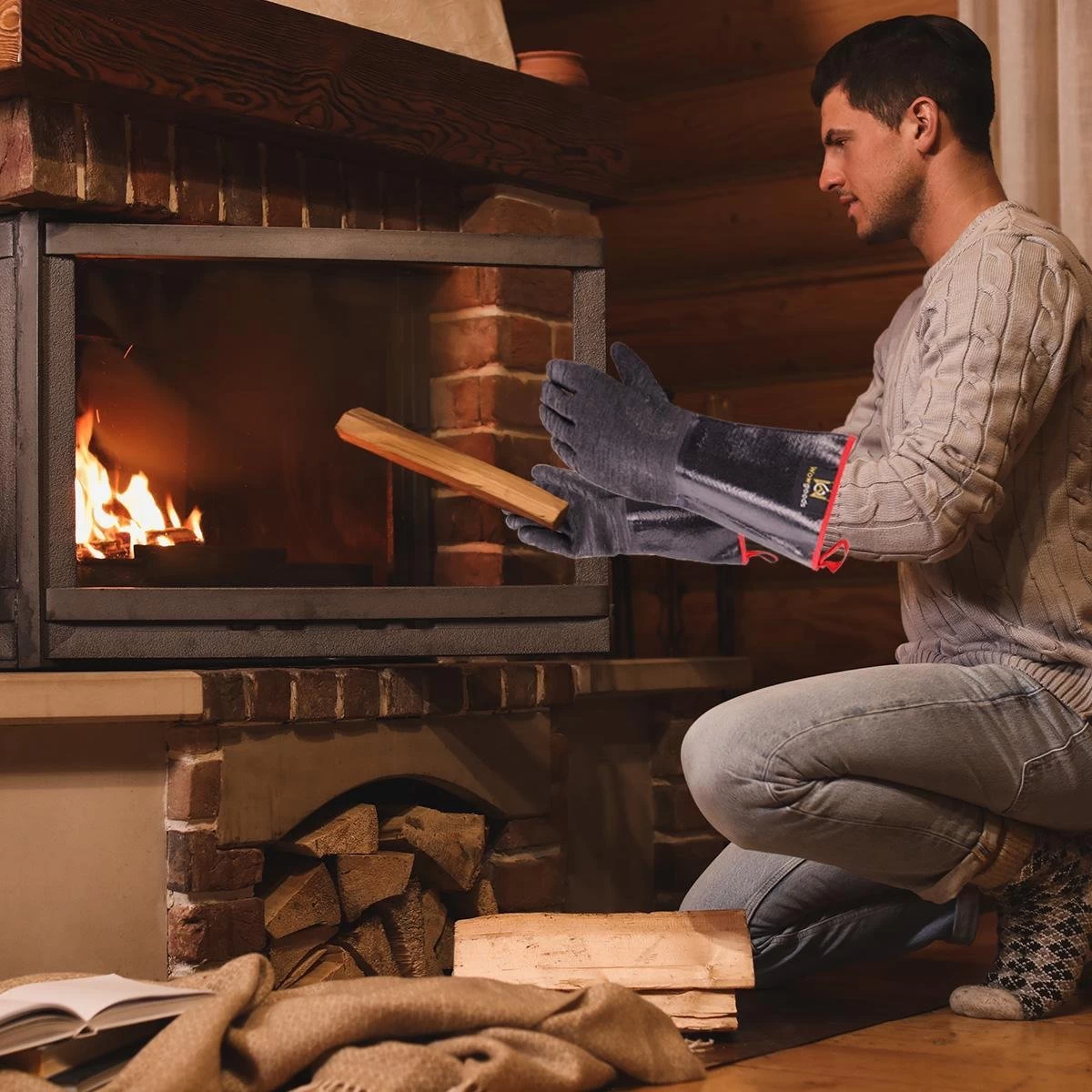 Wowgoods® Extra Lange Ovenwanten Tot 500°C - Hittebestendige BBQ Handschoenen Met Vleesklauwen 2 Wowgoods® Extra Lange Ovenwanten Tot 500°C - Hittebestendige BBQ Handschoenen Met Vleesklauwen - Afbeelding 2