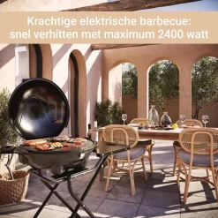 SUNTEC Elektrische BBQ 9493 - Geschikt Voor Buiten Als Tafelbarbecue Of Staande Barbecue - Barbecue Voor Balkon, Terras, Tuin En Camping - Elektrisch Barbecueën Met Max. 2400 Watt - Mobiel Onderstel -Thuis-BBQ 1200x1200 55
