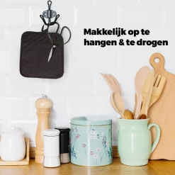 Roegaarden Pannenlappen - Pannenlap - 2 Stuks - Met Insteekvakken - Zwart -Thuis-BBQ 1200x1200 567