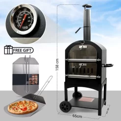 MaxxGarden Pizza Oven - Smoker Barbecue Op Hout, Houtskool Of Pellets - 45 X 65 X 158cm 15 MaxxGarden Pizza Oven - Smoker Barbecue Op Hout, Houtskool Of Pellets - 45 X 65 X 158cm -Thuis-BBQ 1200x1200 61