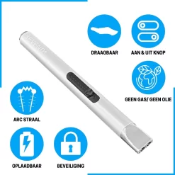 Aansteker Elektrisch - Plasma Aansteker - Aansteker Voor Kaarsen - Oplaadbaar Met USB Kabel - Windproof - SEVEND® -Thuis-BBQ 1200x1200 631