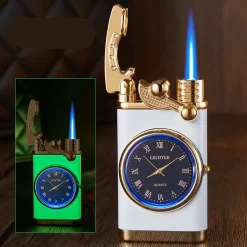 Flametimer Exclusieve Aansteker Met Horloge, 2 Stuks Willekeurig, Winddichte Draagbare Kaars Aansteker Voor Kaars Koken BBQ, Vuurwerk, Zak Zaklamp Aansteker Met Geschenkdoos, Cool Gift -Thuis-BBQ 1200x1200 642
