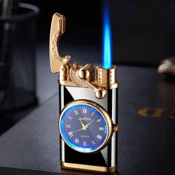 Flametimer Exclusieve Aansteker Met Horloge, 2 Stuks Willekeurig, Winddichte Draagbare Kaars Aansteker Voor Kaars Koken BBQ, Vuurwerk, Zak Zaklamp Aansteker Met Geschenkdoos, Cool Gift -Thuis-BBQ 1200x1200 644