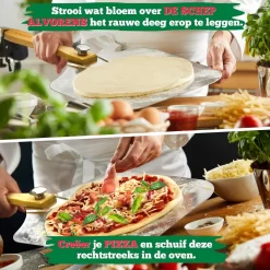 Ecowize Pizzaschep Voor BBQ En Oven - Aluminium Pizzaspatel Vierkant 30cm Met Inklapbaar Handvat - Met Extra Professionele Pizzasnijder -Thuis-BBQ 1200x1200 664