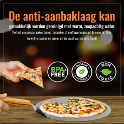 Inpro Pizzaschep RVS - Rond - Voor BBQ En Oven - Pizzaspatel - Taartschep - Houten Handvat - BBQ Gereedschap - Keukengerei - 30 Cm Diameter - Spatel -Thuis-BBQ 1200x1200 767