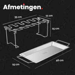 GrillX Kippenvleugelhouder - Kiphouder Voor BBQ & Oven - RVS - BBQ Accesoires 13 GrillX Kippenvleugelhouder - Kiphouder Voor BBQ & Oven - RVS - BBQ Accesoires -Thuis-BBQ 1200x1200 776