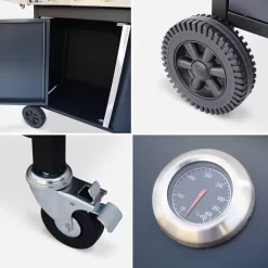 Alice's Garden Gas BBQ Bazin 4 - 5 Branders - Antraciet - Grilloppervlak 64,6x39,3cm -Thuis-BBQ 1200x1200 78