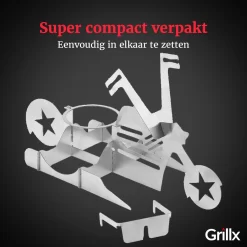 GrillX Beer Can Chicken Houder - Kiphouder Motorcycle - BBQ Accesoires - Bierkip - Barbeque Gereedschap - Chicken Sitter -Thuis-BBQ 1200x1200 789