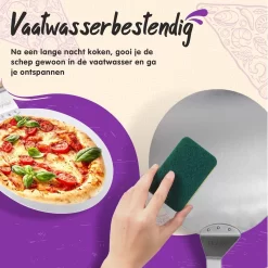 Nowad Pizzaschep RVS Rond Voor BBQ En Oven - 30,5 Cm - Pizzaspatel - Taartschep - Houten Handvat - Ophangbaar - Rond - Vaatwasbestendig - Keukenaccessoires -Thuis-BBQ 1200x1200 798