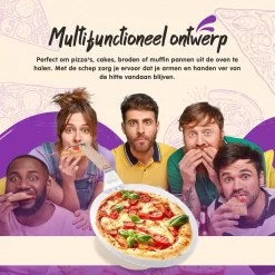 Nowad Pizzaschep RVS Rond Voor BBQ En Oven - 30,5 Cm - Pizzaspatel - Taartschep - Houten Handvat - Ophangbaar - Rond - Vaatwasbestendig - Keukenaccessoires -Thuis-BBQ 1200x1200 803