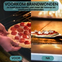 Nowad Pizzaschep RVS Rond Voor BBQ En Oven - 30,5 Cm - Pizzaspatel - Taartschep - Houten Handvat - Ophangbaar - Rond - Vaatwasbestendig - Keukenaccessoires -Thuis-BBQ 1200x1200 805