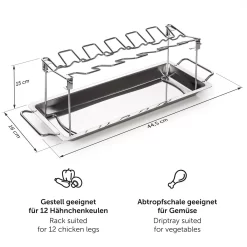 Blumtal BBQ Rek - Robuuste Roestvrijstalen Kippenpoot Rek - Voor 12 Poten - Kippengrillstandaard - Vaatwasmachinebestendig 13 Blumtal BBQ Rek - Robuuste Roestvrijstalen Kippenpoot Rek - Voor 12 Poten - Kippengrillstandaard - Vaatwasmachinebestendig -Thuis-BBQ 1200x1200 839