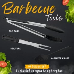 BBQ Gereedschapset - Opbergtas - BBQ Accessoires - BBQ Tang - BBQ Set - BBQ Borstel - BBQ Gereedschap - Roestvrij Staal -Thuis-BBQ 1200x1200 841