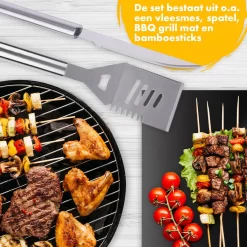 BBQ Accesoires Set Gereedschap Tang Borstel Barbecue Kookgerei - 10 Delig -Thuis-BBQ 1200x1200 850