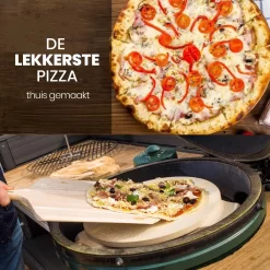 Buxibo 2in1 Pizzasteen - Voor BBQ & Oven - Inclusief Serveer Plank - Pizzabord/Pizzaplank - 30.5 X 38.1 X 1.4 Cm -Thuis-BBQ 1200x1200 877