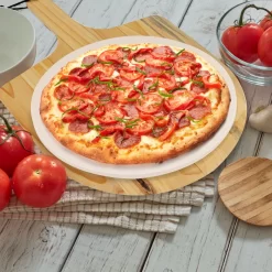 MaxxHome Pizzasteen - BBQ Steen - Maximum Te Verhitten Tot 600 Graden - ⌀33 - Incl. Houten Schep -Thuis-BBQ 1200x1200 893