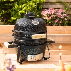 VONROC - BBQ - Kamado - 13 Inch - Ø27cm Kookoppervlak - Houtskoolbarbecue – Keramisch - Tafelmodel - Met Onderstel, Thermometer, Plate Setter & Regenhoes -Thuis-BBQ 1200x1200 90