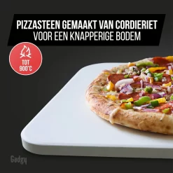 Gadgy Pizzasteen Met Pizzaschep – Cordieriet Voor Knapperige Pizzabodem – Pizzasteen Voor BBQ, Oven Of Kamado - Pizzaspatel - Pizza Set 10 Gadgy Pizzasteen Met Pizzaschep – Cordieriet Voor Knapperige Pizzabodem – Pizzasteen Voor BBQ, Oven Of Kamado - Pizzaspatel - Pizza Set -Thuis-BBQ 1200x1200 942