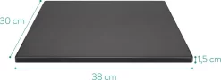 Navaris Pizzasteen XL Voor Oven En Barbecue - Rechthoekige Pizzaplaat 38 X 30 Cm - Inclusief Receptenboek - Keramisch Geglazuurd - Zwart -Thuis-BBQ 1200x439 1