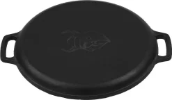 Valhal Outdoor Skillet / Plancha / Koekenpan - Gietijzer - Diameter 35cm, Twee Handvatten, VH35F -Thuis-BBQ 1200x698 1