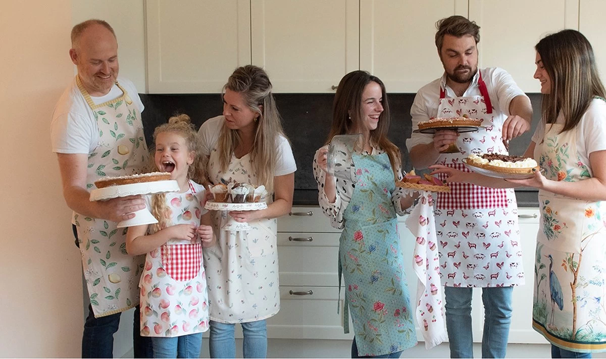 Clayre & Eef Keukenschort 70x85 Cm Beige Katoen Tropisch Motief BBQ Schort Cadeau Voor Haar Kookschort 4 Clayre & Eef Keukenschort 70x85 Cm Beige Katoen Tropisch Motief BBQ Schort Cadeau Voor Haar Kookschort - Afbeelding 4