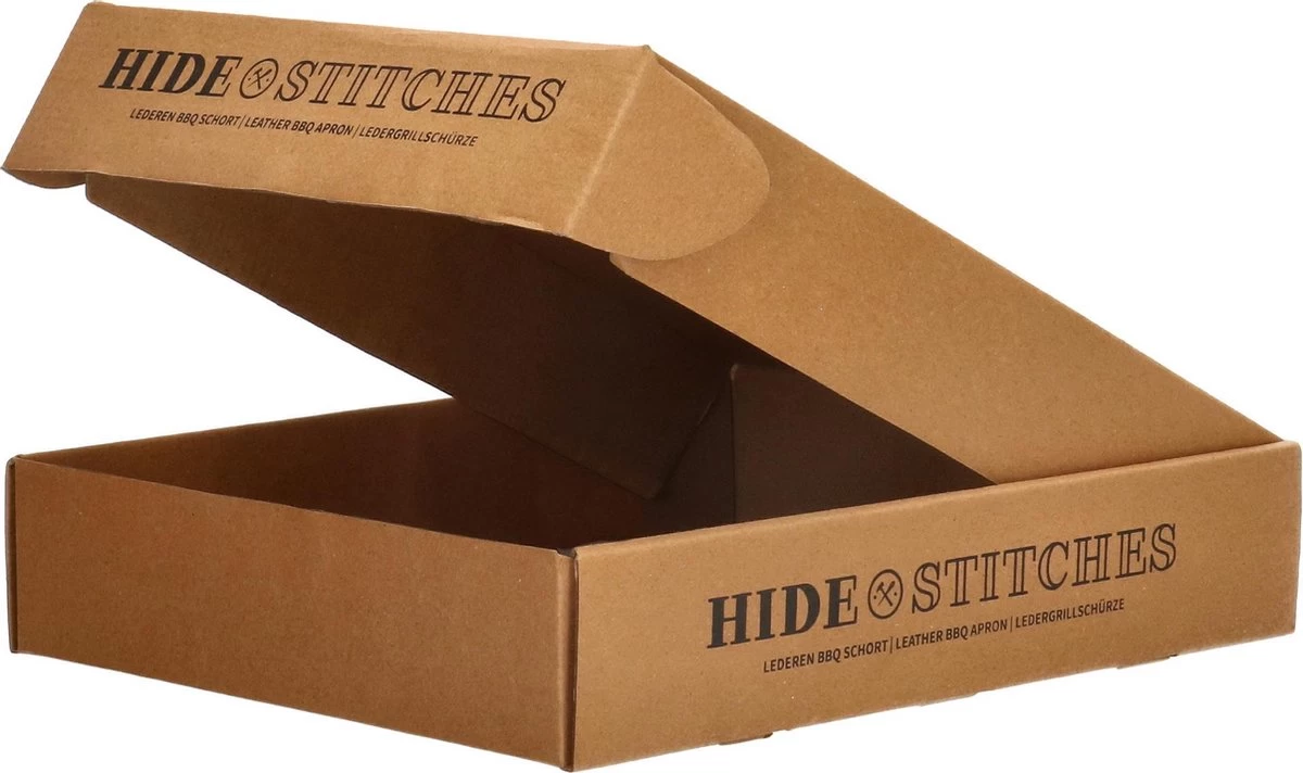 Old West BBQ Schort Barbecue Schort Leer - Bruin 5 Old West BBQ Schort Barbecue Schort Leer - Bruin - Afbeelding 5